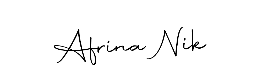 Afrina Nik stylish signature style. Best Handwritten Sign (Autography-DOLnW) for my name. Handwritten Signature Collection Ideas for my name Afrina Nik. Afrina Nik signature style 10 images and pictures png