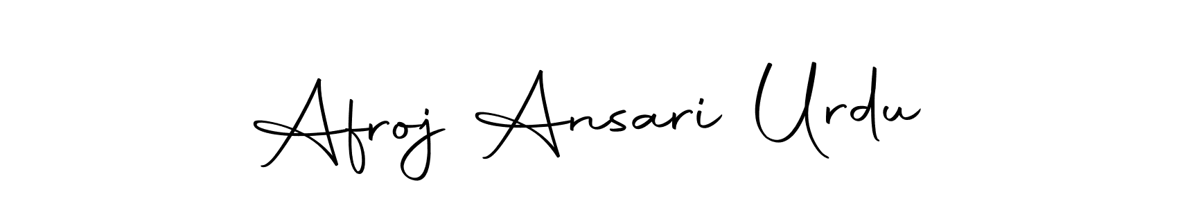 Use a signature maker to create a handwritten signature online. With this signature software, you can design (Autography-DOLnW) your own signature for name Afroj Ansari Urdu. Afroj Ansari Urdu signature style 10 images and pictures png