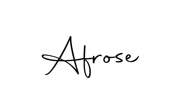 Use a signature maker to create a handwritten signature online. With this signature software, you can design (Autography-DOLnW) your own signature for name Afrose. Afrose signature style 10 images and pictures png