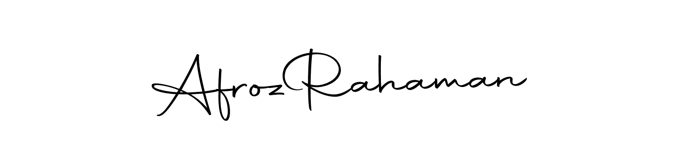 Design your own signature with our free online signature maker. With this signature software, you can create a handwritten (Autography-DOLnW) signature for name Afroz  Rahaman. Afroz  Rahaman signature style 10 images and pictures png