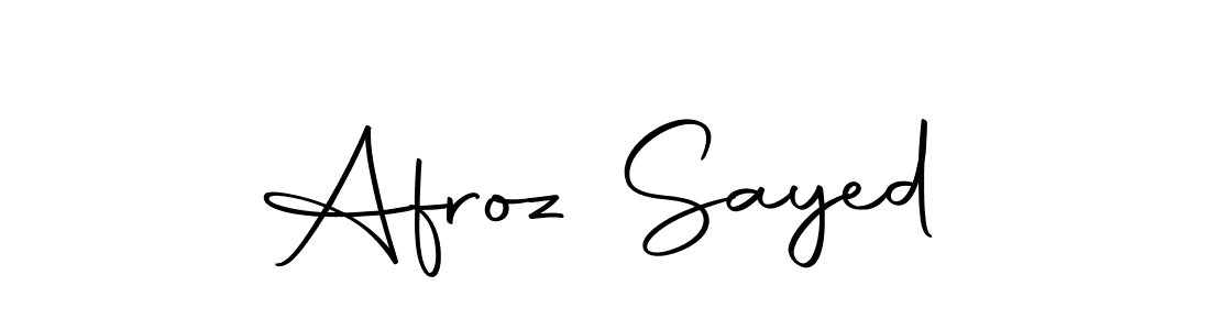 Make a beautiful signature design for name Afroz Sayed. Use this online signature maker to create a handwritten signature for free. Afroz Sayed signature style 10 images and pictures png