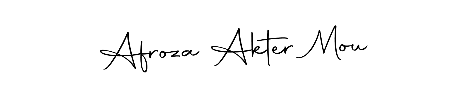 Create a beautiful signature design for name Afroza Akter Mou. With this signature (Autography-DOLnW) fonts, you can make a handwritten signature for free. Afroza Akter Mou signature style 10 images and pictures png