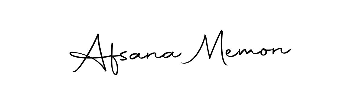 How to make Afsana Memon name signature. Use Autography-DOLnW style for creating short signs online. This is the latest handwritten sign. Afsana Memon signature style 10 images and pictures png