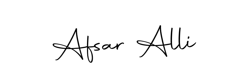 How to make Afsar Alli name signature. Use Autography-DOLnW style for creating short signs online. This is the latest handwritten sign. Afsar Alli signature style 10 images and pictures png