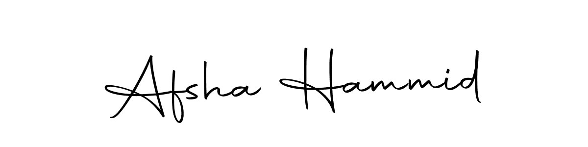 How to make Afsha Hammid name signature. Use Autography-DOLnW style for creating short signs online. This is the latest handwritten sign. Afsha Hammid signature style 10 images and pictures png