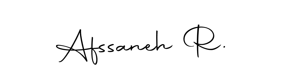 Once you've used our free online signature maker to create your best signature Autography-DOLnW style, it's time to enjoy all of the benefits that Afssaneh R. name signing documents. Afssaneh R. signature style 10 images and pictures png