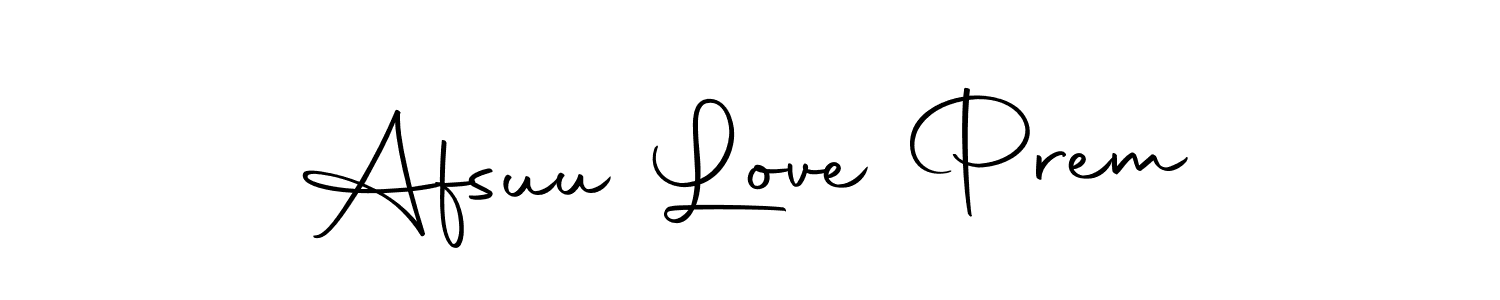 How to make Afsuu Love Prem name signature. Use Autography-DOLnW style for creating short signs online. This is the latest handwritten sign. Afsuu Love Prem signature style 10 images and pictures png