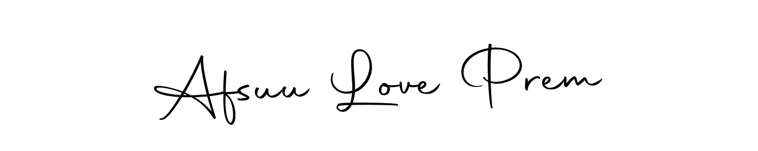 How to make Afsuu Love Prem name signature. Use Autography-DOLnW style for creating short signs online. This is the latest handwritten sign. Afsuu Love Prem signature style 10 images and pictures png