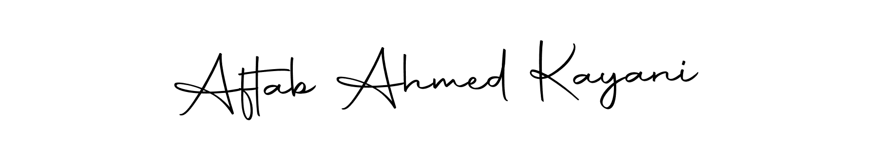 Make a beautiful signature design for name Aftab Ahmed Kayani. Use this online signature maker to create a handwritten signature for free. Aftab Ahmed Kayani signature style 10 images and pictures png