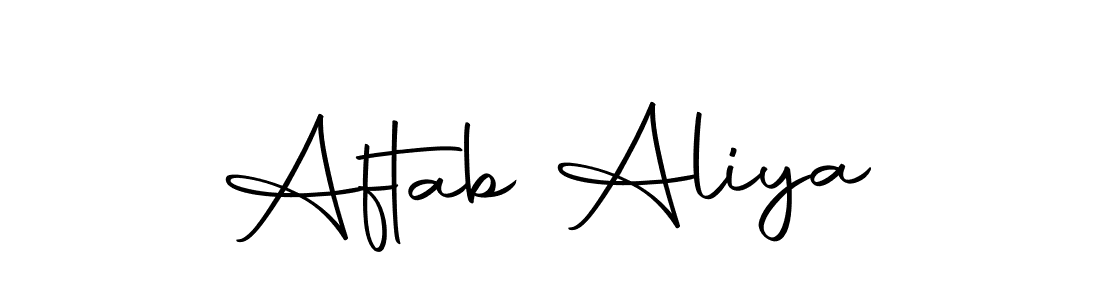 Aftab Aliya stylish signature style. Best Handwritten Sign (Autography-DOLnW) for my name. Handwritten Signature Collection Ideas for my name Aftab Aliya. Aftab Aliya signature style 10 images and pictures png