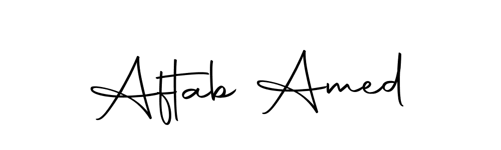 Aftab Amed stylish signature style. Best Handwritten Sign (Autography-DOLnW) for my name. Handwritten Signature Collection Ideas for my name Aftab Amed. Aftab Amed signature style 10 images and pictures png