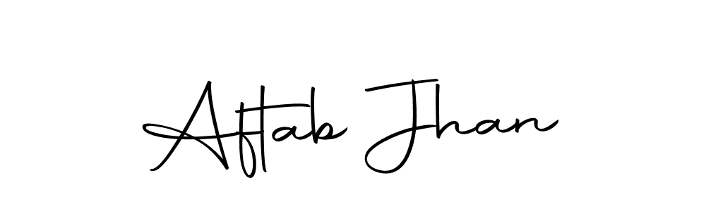 Make a beautiful signature design for name Aftab Jhan. Use this online signature maker to create a handwritten signature for free. Aftab Jhan signature style 10 images and pictures png