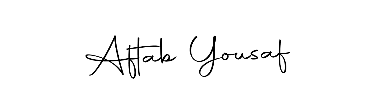 How to make Aftab Yousaf name signature. Use Autography-DOLnW style for creating short signs online. This is the latest handwritten sign. Aftab Yousaf signature style 10 images and pictures png