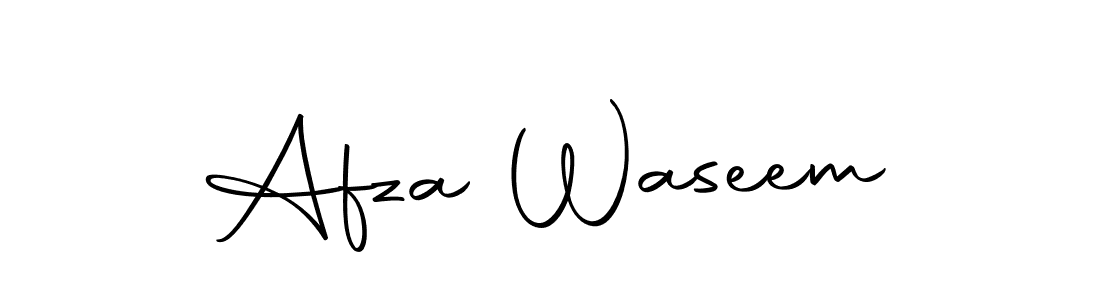 How to make Afza Waseem name signature. Use Autography-DOLnW style for creating short signs online. This is the latest handwritten sign. Afza Waseem signature style 10 images and pictures png