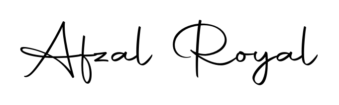 The Autography-DOLnW font transforms the name Afzal Royal into an executive sign with sharp precision and distinguished character. Afzal Royal signature style 10 images and pictures png