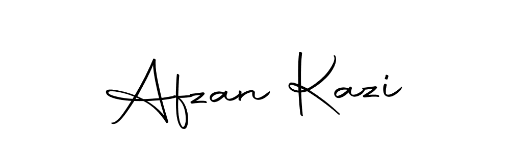 How to make Afzan Kazi name signature. Use Autography-DOLnW style for creating short signs online. This is the latest handwritten sign. Afzan Kazi signature style 10 images and pictures png