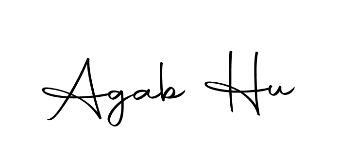 Agab Hu stylish signature style. Best Handwritten Sign (Autography-DOLnW) for my name. Handwritten Signature Collection Ideas for my name Agab Hu. Agab Hu signature style 10 images and pictures png