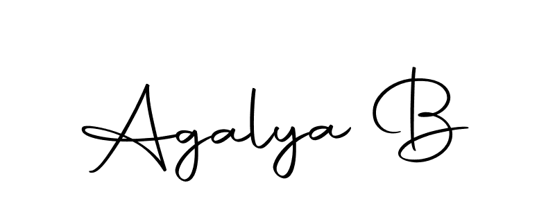 The best way (Autography-DOLnW) to make a short signature is to pick only two or three words in your name. The name Agalya B include a total of six letters. For converting this name. Agalya B signature style 10 images and pictures png