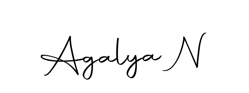 Make a beautiful signature design for name Agalya N. With this signature (Autography-DOLnW) style, you can create a handwritten signature for free. Agalya N signature style 10 images and pictures png