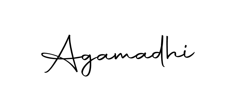 Design your own signature with our free online signature maker. With this signature software, you can create a handwritten (Autography-DOLnW) signature for name Agamadhi. Agamadhi signature style 10 images and pictures png