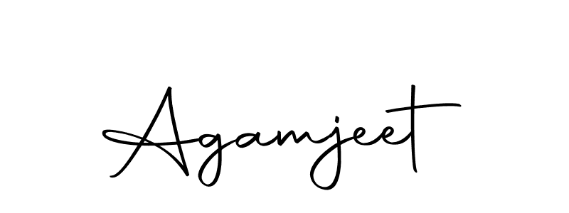 Use a signature maker to create a handwritten signature online. With this signature software, you can design (Autography-DOLnW) your own signature for name Agamjeet. Agamjeet signature style 10 images and pictures png
