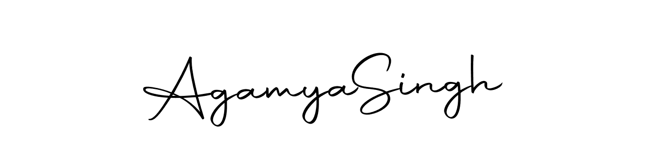 Create a beautiful signature design for name Agamya  Singh. With this signature (Autography-DOLnW) fonts, you can make a handwritten signature for free. Agamya  Singh signature style 10 images and pictures png