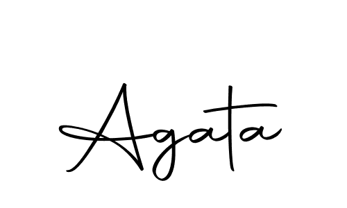 Create a beautiful signature design for name Agata. With this signature (Autography-DOLnW) fonts, you can make a handwritten signature for free. Agata signature style 10 images and pictures png