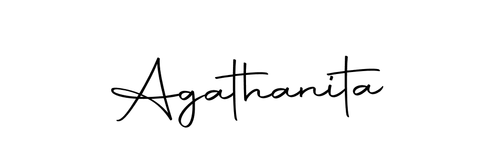 Create a beautiful signature design for name Agathanita. With this signature (Autography-DOLnW) fonts, you can make a handwritten signature for free. Agathanita signature style 10 images and pictures png