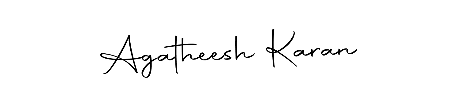 This is the best signature style for the Agatheesh Karan name. Also you like these signature font (Autography-DOLnW). Mix name signature. Agatheesh Karan signature style 10 images and pictures png