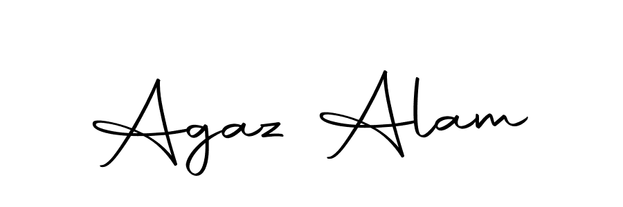 Create a beautiful signature design for name Agaz Alam. With this signature (Autography-DOLnW) fonts, you can make a handwritten signature for free. Agaz Alam signature style 10 images and pictures png