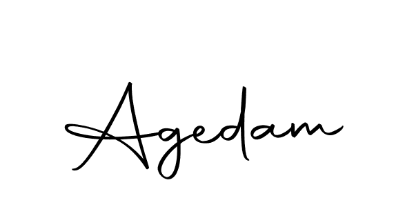 Create a beautiful signature design for name Agedam. With this signature (Autography-DOLnW) fonts, you can make a handwritten signature for free. Agedam signature style 10 images and pictures png