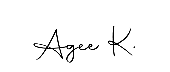 It looks lik you need a new signature style for name Agee K.. Design unique handwritten (Autography-DOLnW) signature with our free signature maker in just a few clicks. Agee K. signature style 10 images and pictures png
