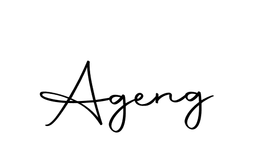 Design your own signature with our free online signature maker. With this signature software, you can create a handwritten (Autography-DOLnW) signature for name Ageng. Ageng signature style 10 images and pictures png