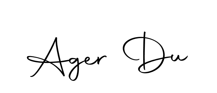 Create a beautiful signature design for name Ager Du. With this signature (Autography-DOLnW) fonts, you can make a handwritten signature for free. Ager Du signature style 10 images and pictures png