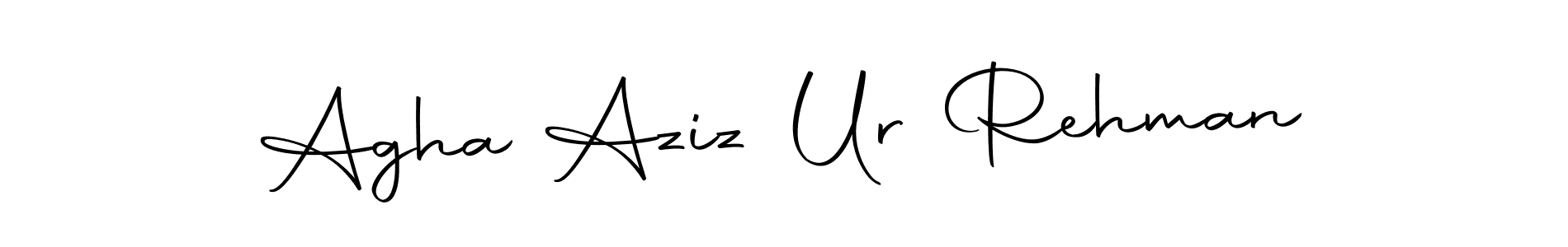Create a beautiful signature design for name Agha Aziz Ur Rehman. With this signature (Autography-DOLnW) fonts, you can make a handwritten signature for free. Agha Aziz Ur Rehman signature style 10 images and pictures png