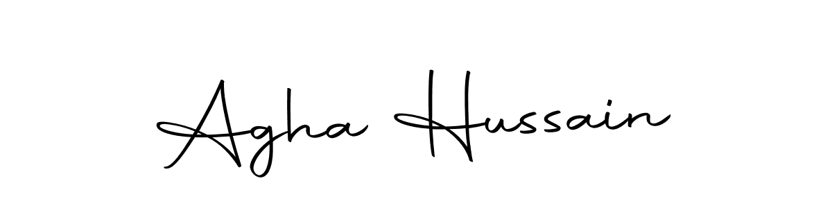 How to make Agha Hussain name signature. Use Autography-DOLnW style for creating short signs online. This is the latest handwritten sign. Agha Hussain signature style 10 images and pictures png