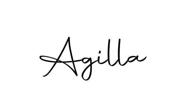 Use a signature maker to create a handwritten signature online. With this signature software, you can design (Autography-DOLnW) your own signature for name Agilla. Agilla signature style 10 images and pictures png