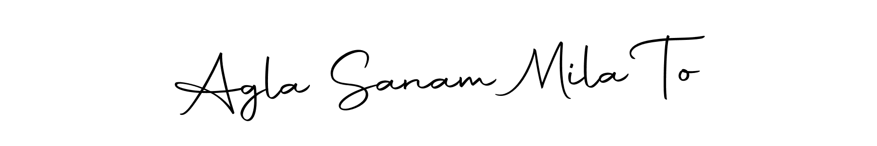 Also we have Agla Sanam Mila To name is the best signature style. Create professional handwritten signature collection using Autography-DOLnW autograph style. Agla Sanam Mila To signature style 10 images and pictures png