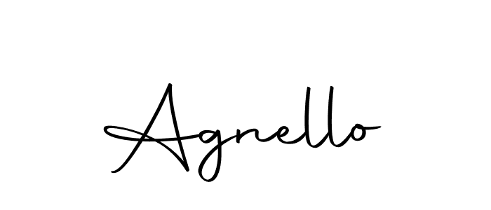 Make a beautiful signature design for name Agnello. With this signature (Autography-DOLnW) style, you can create a handwritten signature for free. Agnello signature style 10 images and pictures png