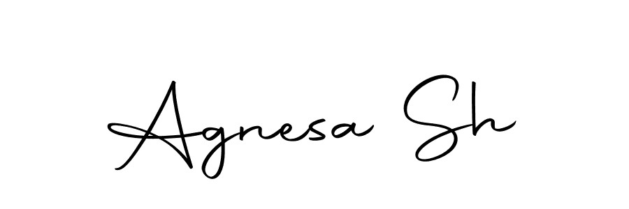 Create a beautiful signature design for name Agnesa Sh. With this signature (Autography-DOLnW) fonts, you can make a handwritten signature for free. Agnesa Sh signature style 10 images and pictures png