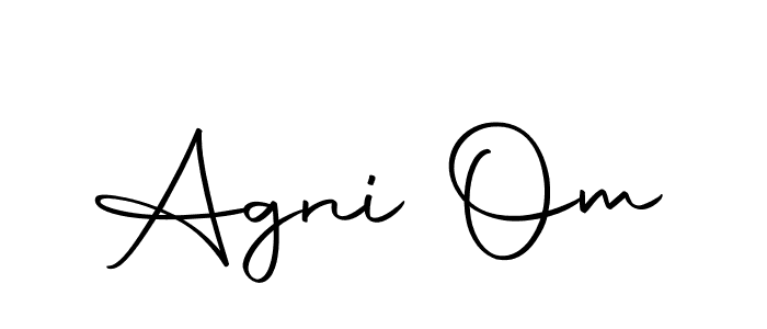 Design your own signature with our free online signature maker. With this signature software, you can create a handwritten (Autography-DOLnW) signature for name Agni Om. Agni Om signature style 10 images and pictures png