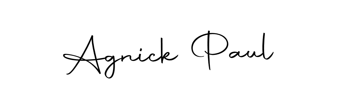 Use a signature maker to create a handwritten signature online. With this signature software, you can design (Autography-DOLnW) your own signature for name Agnick Paul. Agnick Paul signature style 10 images and pictures png