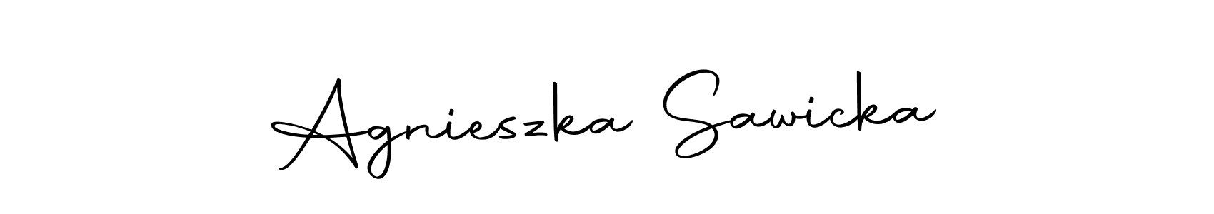 How to make Agnieszka Sawicka name signature. Use Autography-DOLnW style for creating short signs online. This is the latest handwritten sign. Agnieszka Sawicka signature style 10 images and pictures png