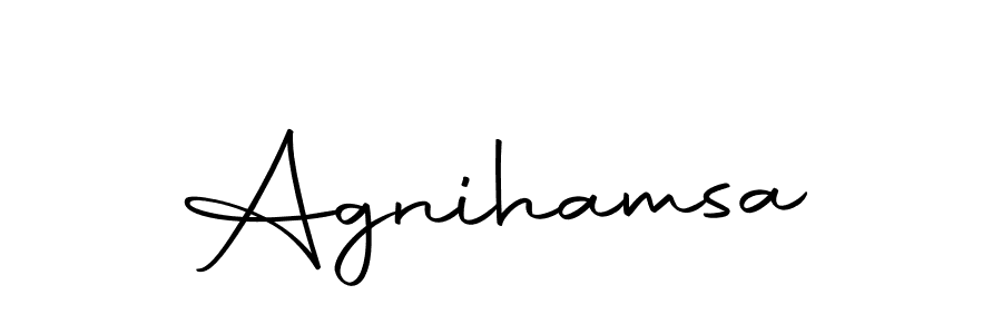 Use a signature maker to create a handwritten signature online. With this signature software, you can design (Autography-DOLnW) your own signature for name Agnihamsa. Agnihamsa signature style 10 images and pictures png