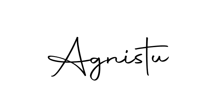 Design your own signature with our free online signature maker. With this signature software, you can create a handwritten (Autography-DOLnW) signature for name Agnistu. Agnistu signature style 10 images and pictures png