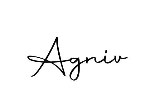 Create a beautiful signature design for name Agniv. With this signature (Autography-DOLnW) fonts, you can make a handwritten signature for free. Agniv signature style 10 images and pictures png