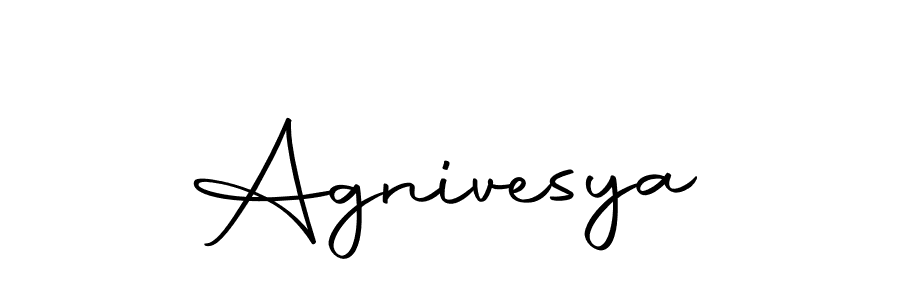 Use a signature maker to create a handwritten signature online. With this signature software, you can design (Autography-DOLnW) your own signature for name Agnivesya. Agnivesya signature style 10 images and pictures png