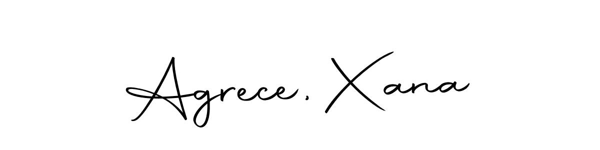 How to make Agrece, Xana signature? Autography-DOLnW is a professional autograph style. Create handwritten signature for Agrece, Xana name. Agrece, Xana signature style 10 images and pictures png