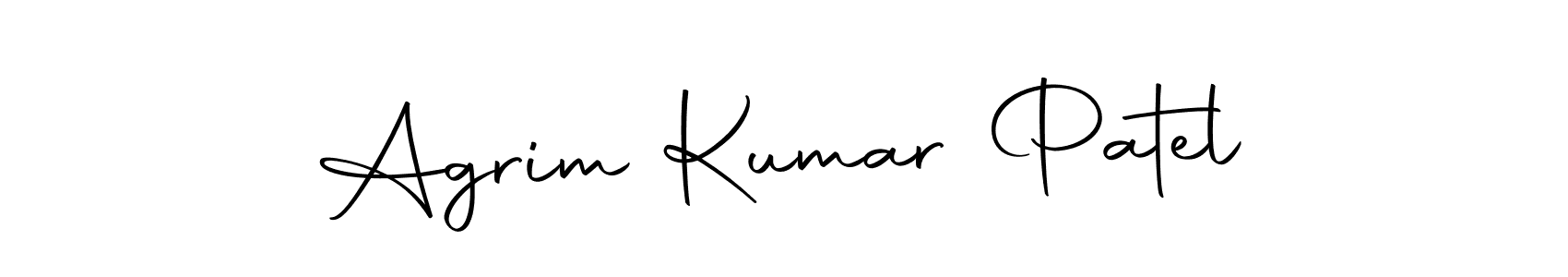 Create a beautiful signature design for name Agrim Kumar Patel. With this signature (Autography-DOLnW) fonts, you can make a handwritten signature for free. Agrim Kumar Patel signature style 10 images and pictures png