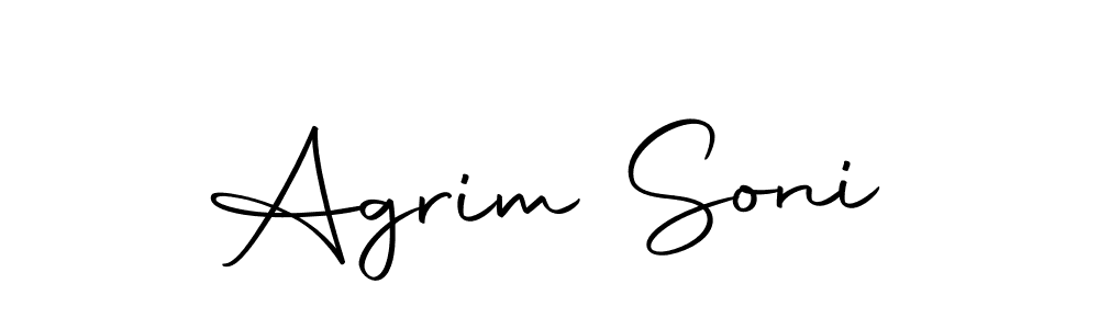 Similarly Autography-DOLnW is the best handwritten signature design. Signature creator online .You can use it as an online autograph creator for name Agrim Soni. Agrim Soni signature style 10 images and pictures png